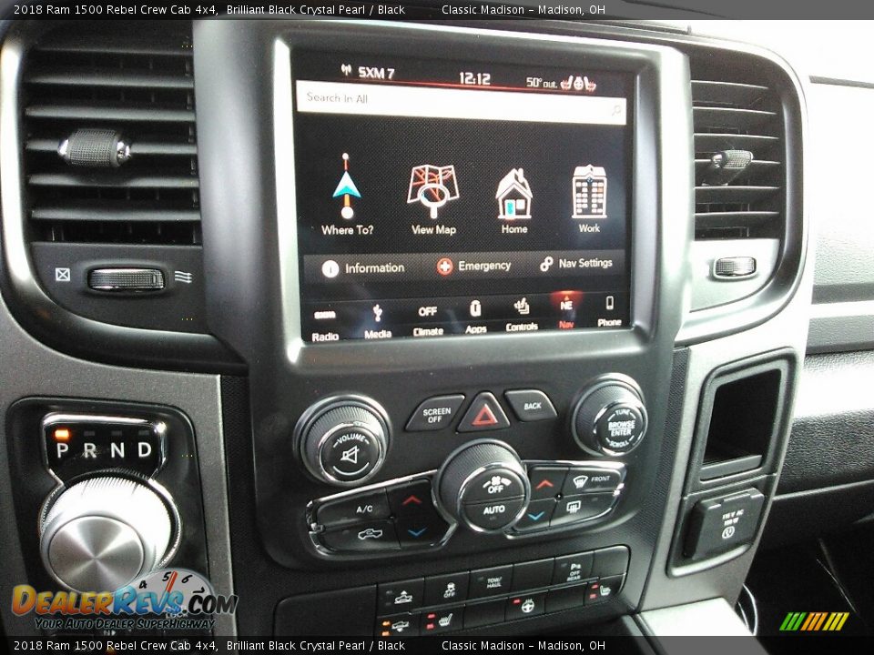2018 Ram 1500 Rebel Crew Cab 4x4 Brilliant Black Crystal Pearl / Black Photo #15