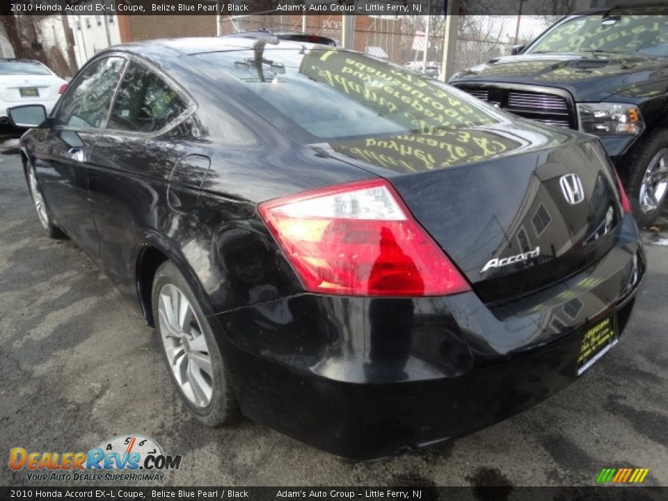 2010 Honda Accord EX-L Coupe Belize Blue Pearl / Black Photo #3