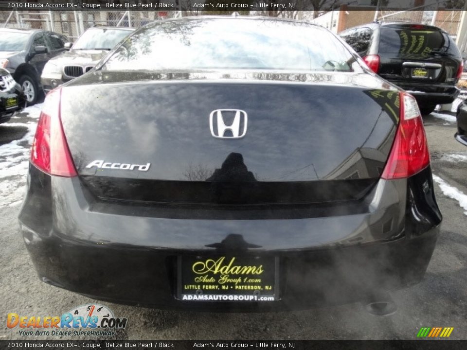 2010 Honda Accord EX-L Coupe Belize Blue Pearl / Black Photo #4