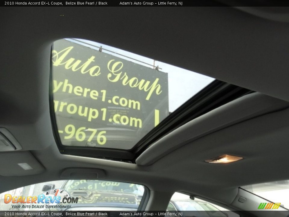 2010 Honda Accord EX-L Coupe Belize Blue Pearl / Black Photo #11