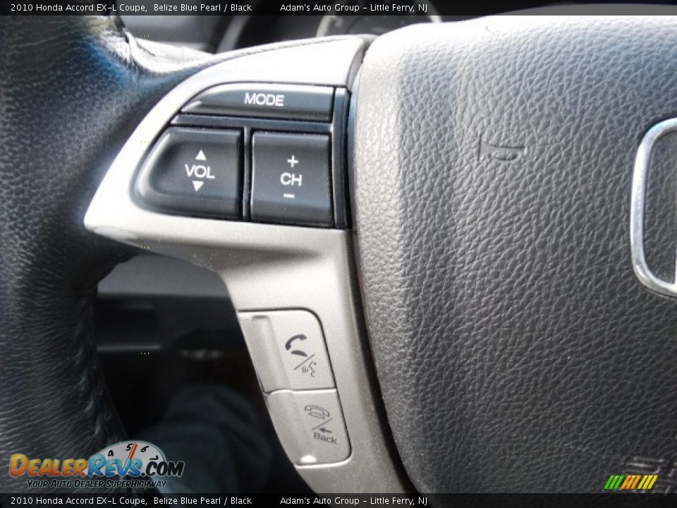 2010 Honda Accord EX-L Coupe Belize Blue Pearl / Black Photo #15
