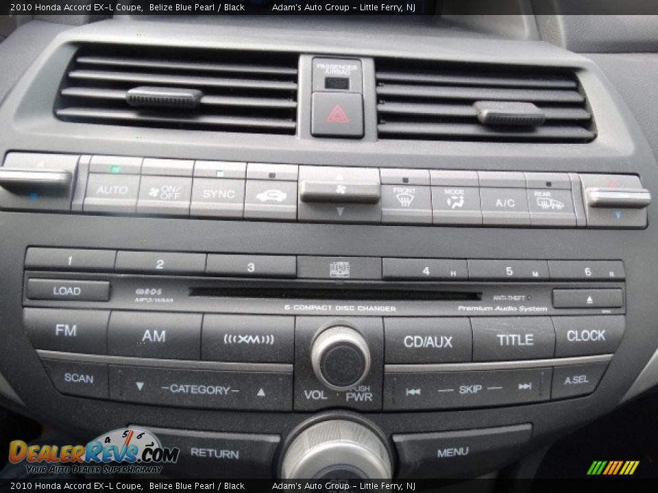 2010 Honda Accord EX-L Coupe Belize Blue Pearl / Black Photo #24