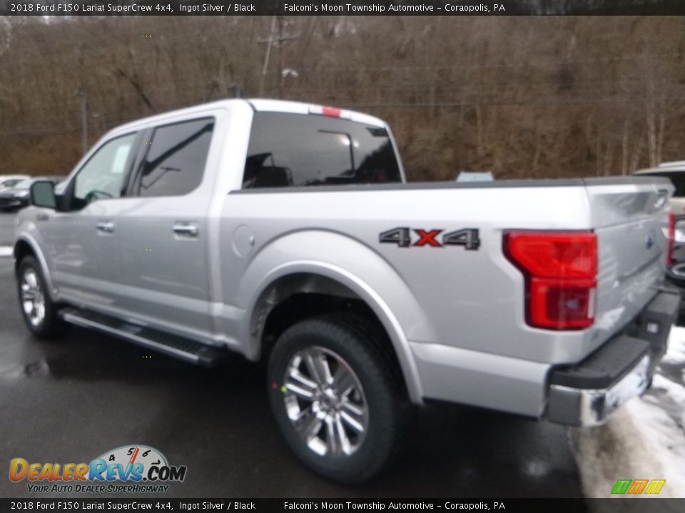 2018 Ford F150 Lariat SuperCrew 4x4 Ingot Silver / Black Photo #6