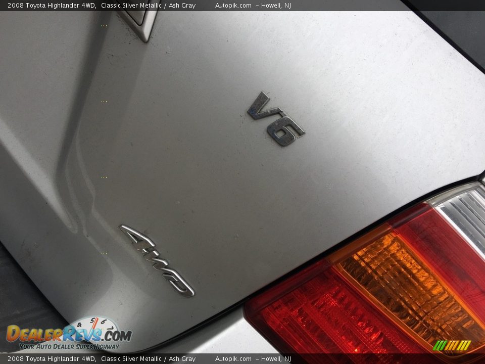 2008 Toyota Highlander 4WD Classic Silver Metallic / Ash Gray Photo #6