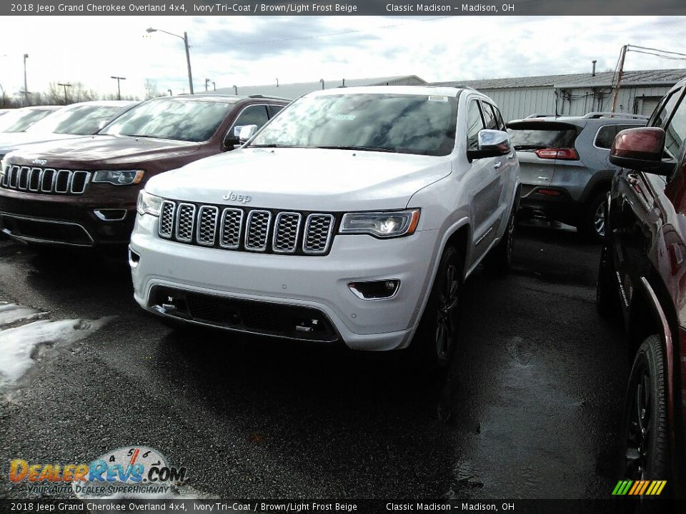 2018 Jeep Grand Cherokee Overland 4x4 Ivory Tri-Coat / Brown/Light Frost Beige Photo #1
