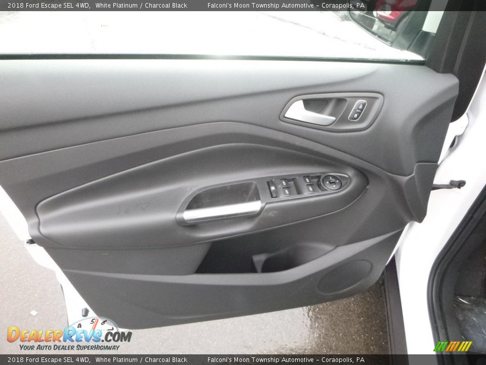 2018 Ford Escape SEL 4WD White Platinum / Charcoal Black Photo #10