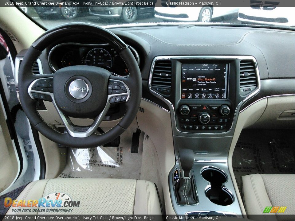 2018 Jeep Grand Cherokee Overland 4x4 Ivory Tri-Coat / Brown/Light Frost Beige Photo #6