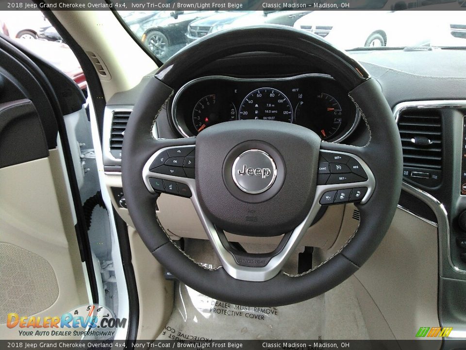 2018 Jeep Grand Cherokee Overland 4x4 Ivory Tri-Coat / Brown/Light Frost Beige Photo #7