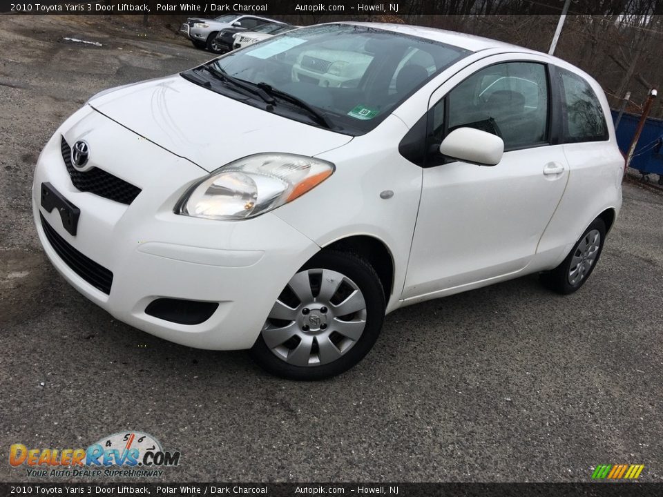 2010 Toyota Yaris 3 Door Liftback Polar White / Dark Charcoal Photo #1