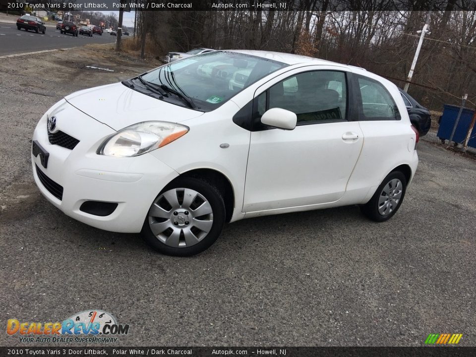 2010 Toyota Yaris 3 Door Liftback Polar White / Dark Charcoal Photo #2