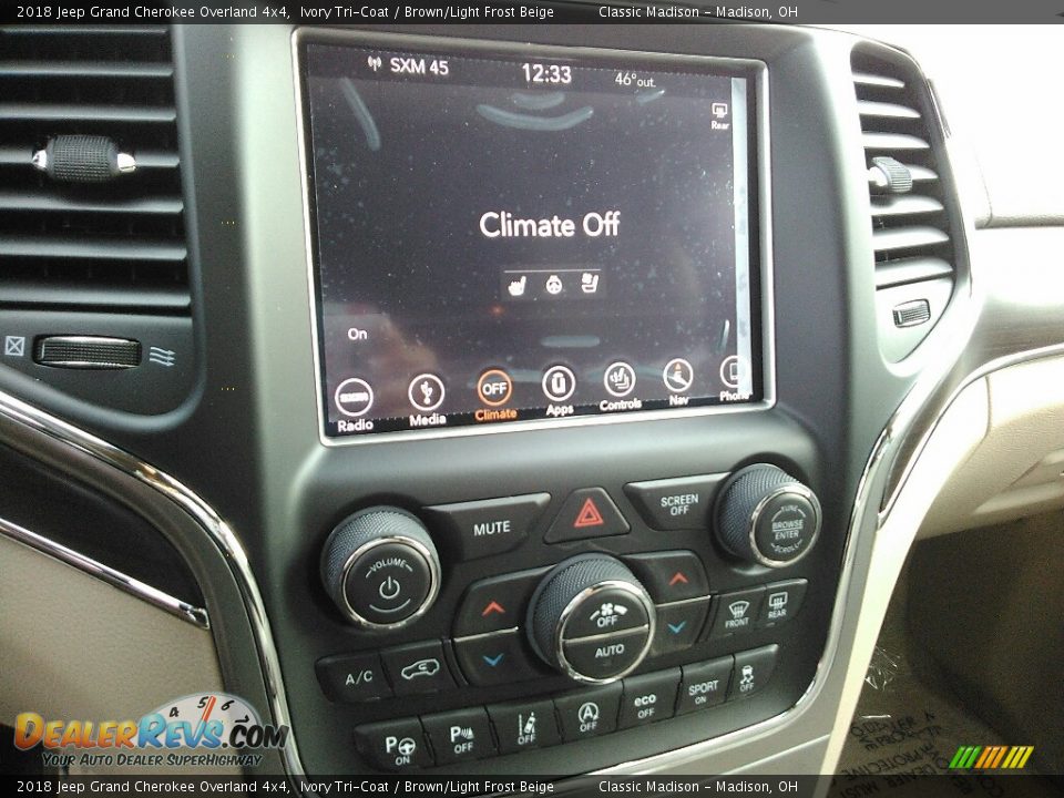 2018 Jeep Grand Cherokee Overland 4x4 Ivory Tri-Coat / Brown/Light Frost Beige Photo #15