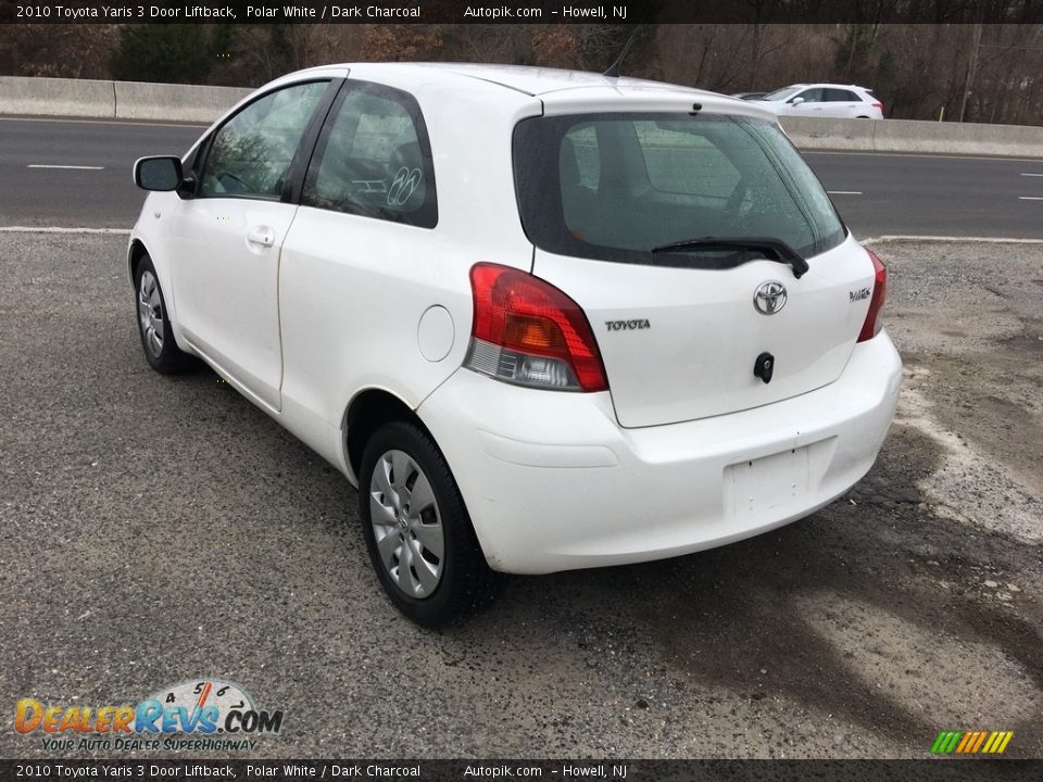 2010 Toyota Yaris 3 Door Liftback Polar White / Dark Charcoal Photo #4