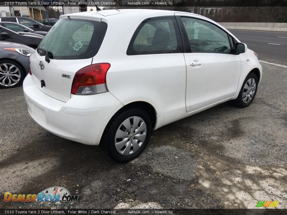 2010 Toyota Yaris 3 Door Liftback Polar White / Dark Charcoal Photo #6