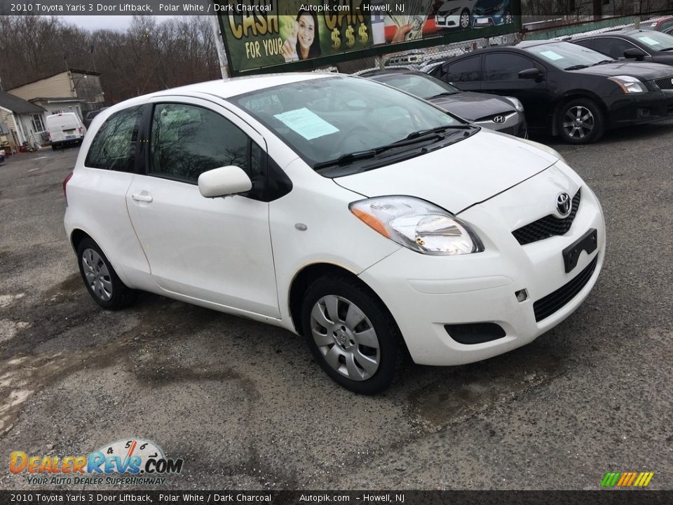 2010 Toyota Yaris 3 Door Liftback Polar White / Dark Charcoal Photo #8