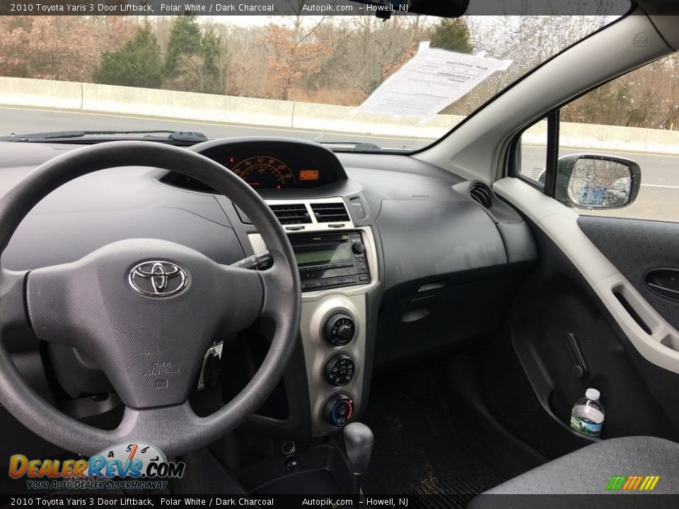 2010 Toyota Yaris 3 Door Liftback Polar White / Dark Charcoal Photo #11