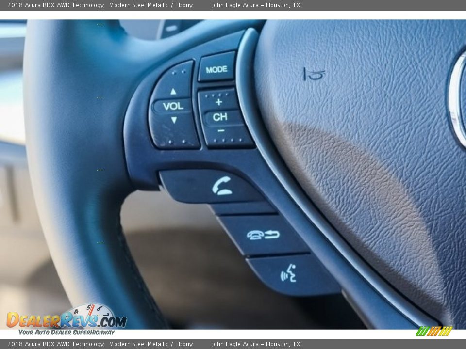 2018 Acura RDX AWD Technology Modern Steel Metallic / Ebony Photo #36
