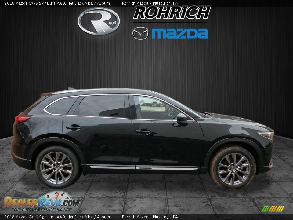 2018 Mazda CX-9 Signature AWD Jet Black Mica / Auburn Photo #2
