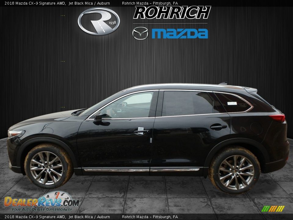 2018 Mazda CX-9 Signature AWD Jet Black Mica / Auburn Photo #3