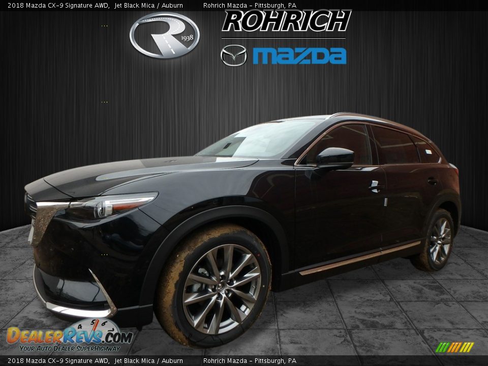2018 Mazda CX-9 Signature AWD Jet Black Mica / Auburn Photo #4