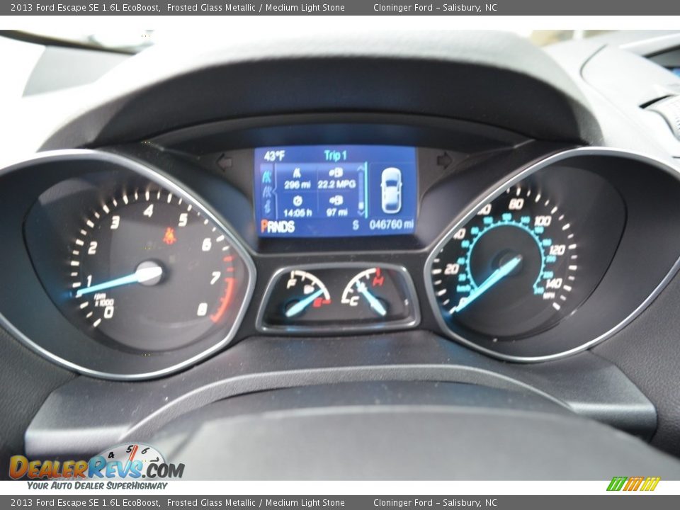 2013 Ford Escape SE 1.6L EcoBoost Frosted Glass Metallic / Medium Light Stone Photo #21