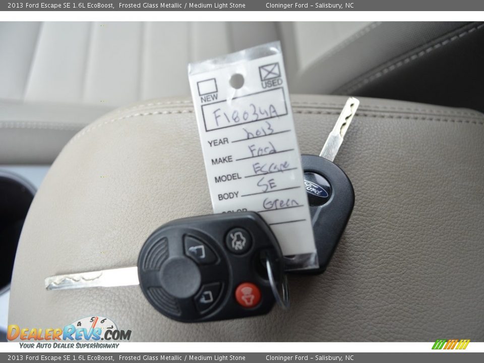 2013 Ford Escape SE 1.6L EcoBoost Frosted Glass Metallic / Medium Light Stone Photo #23