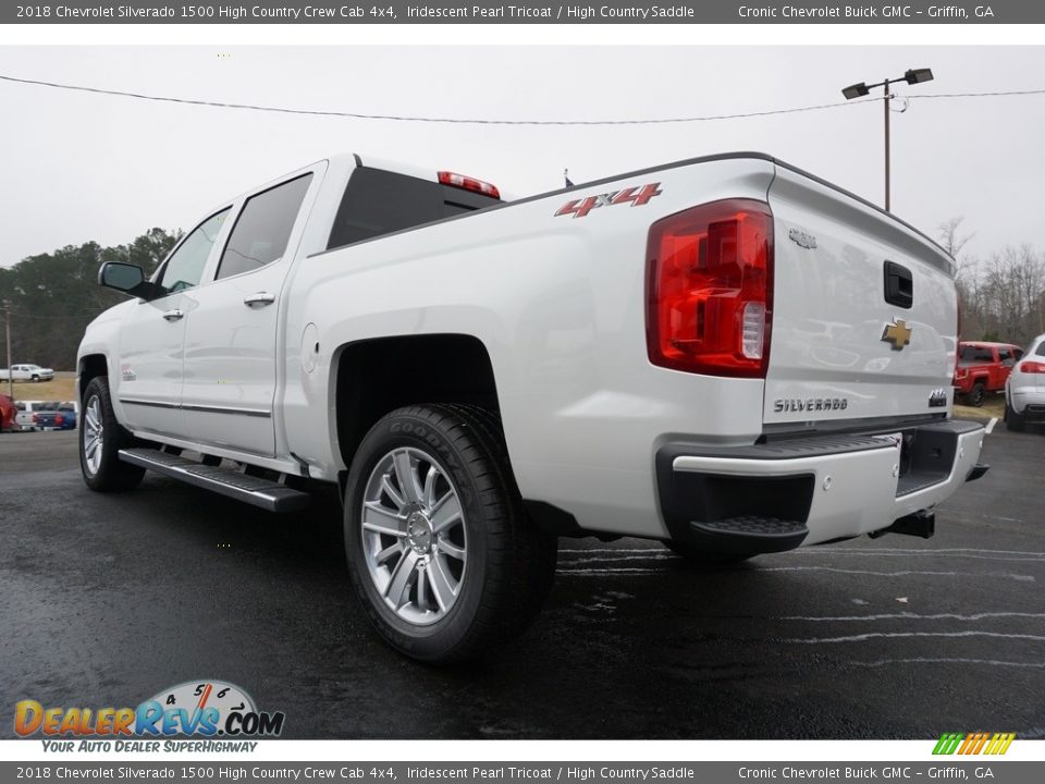 2018 Chevrolet Silverado 1500 High Country Crew Cab 4x4 Iridescent Pearl Tricoat / High Country Saddle Photo #5