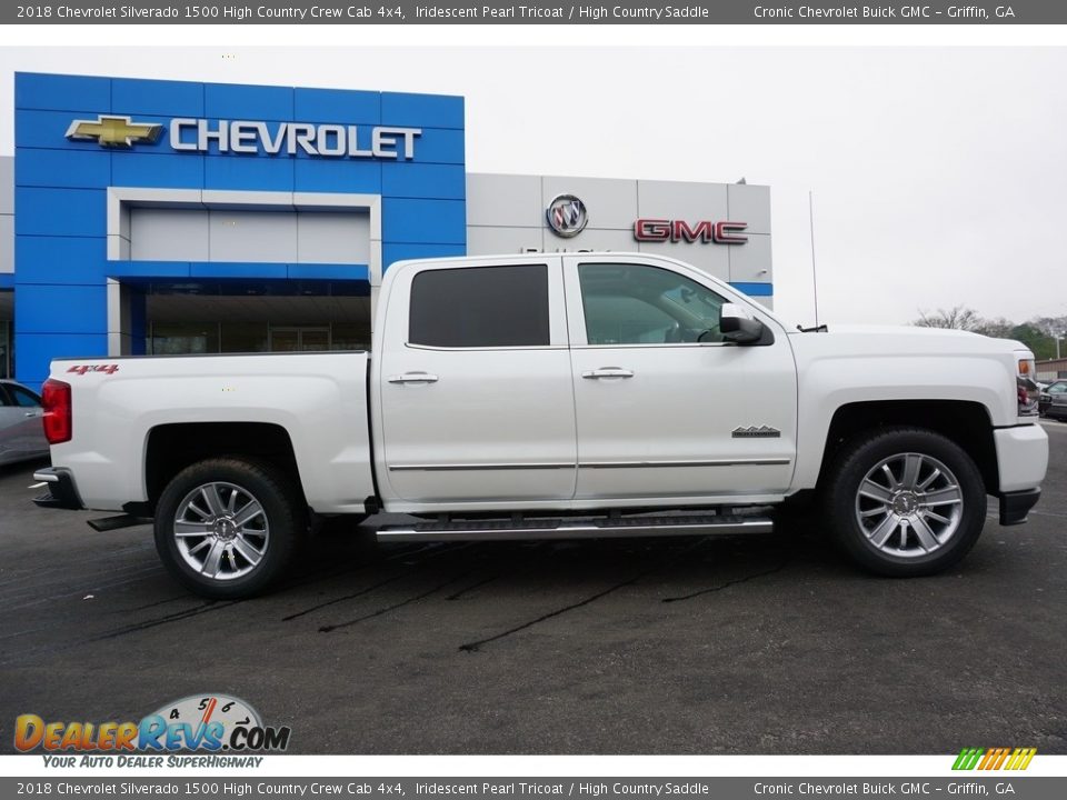 2018 Chevrolet Silverado 1500 High Country Crew Cab 4x4 Iridescent Pearl Tricoat / High Country Saddle Photo #8