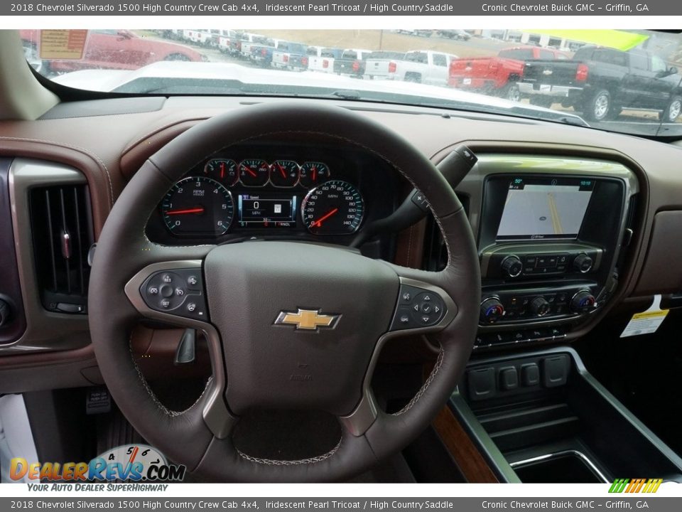 2018 Chevrolet Silverado 1500 High Country Crew Cab 4x4 Iridescent Pearl Tricoat / High Country Saddle Photo #10
