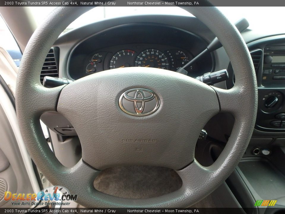 2003 Toyota Tundra SR5 Access Cab 4x4 Natural White / Gray Photo #12