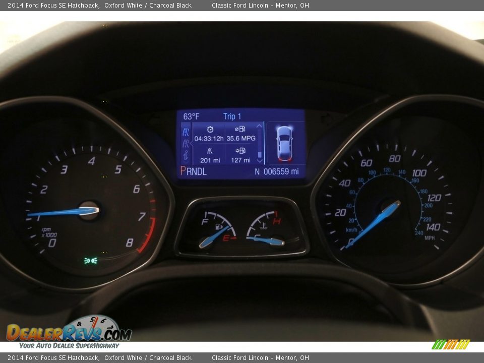 2014 Ford Focus SE Hatchback Oxford White / Charcoal Black Photo #9