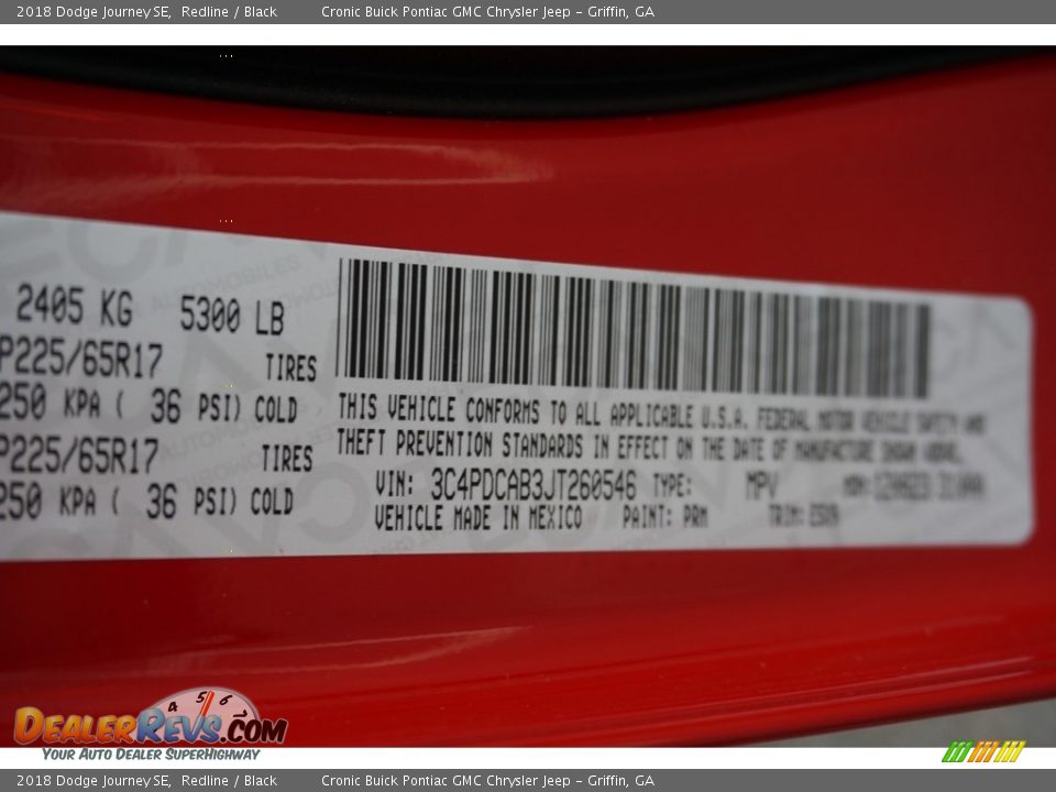 2018 Dodge Journey SE Redline / Black Photo #15
