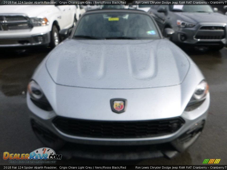 2018 Fiat 124 Spider Abarth Roadster Grigio Chiaro Light Grey / Nero/Rosso Black/Red Photo #8