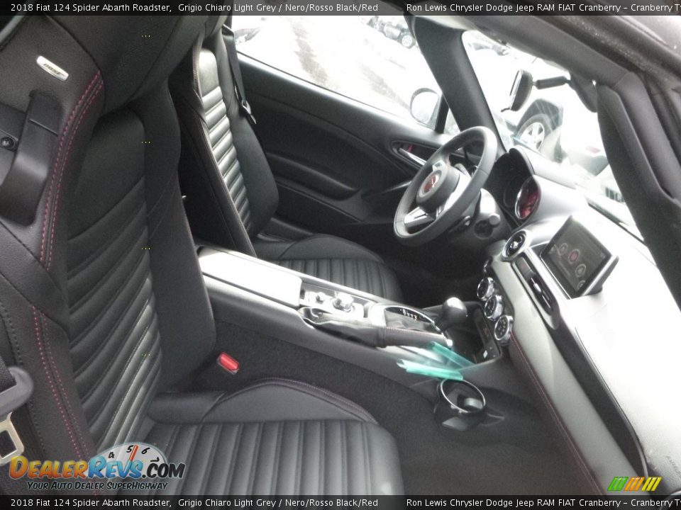 2018 Fiat 124 Spider Abarth Roadster Grigio Chiaro Light Grey / Nero/Rosso Black/Red Photo #10