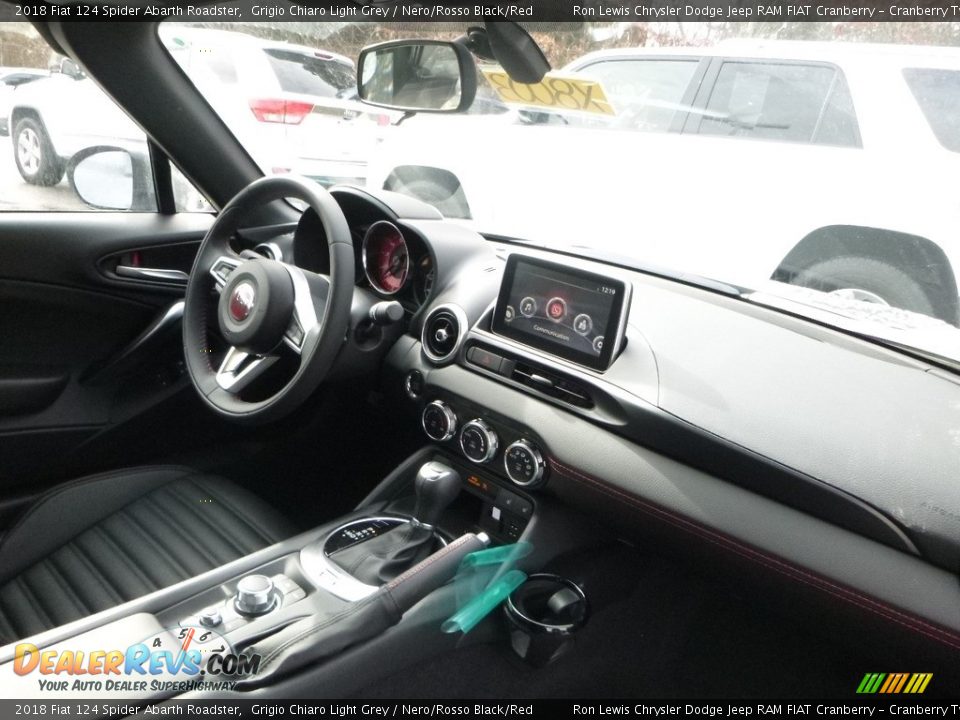 2018 Fiat 124 Spider Abarth Roadster Grigio Chiaro Light Grey / Nero/Rosso Black/Red Photo #11