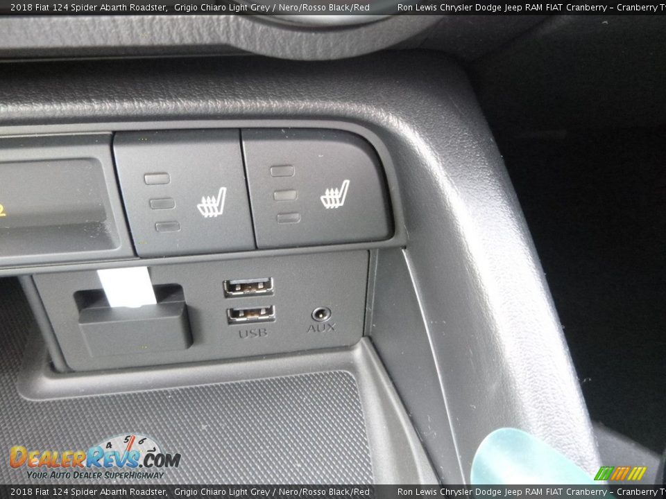 2018 Fiat 124 Spider Abarth Roadster Grigio Chiaro Light Grey / Nero/Rosso Black/Red Photo #17