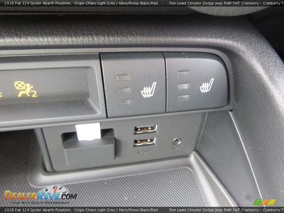 2018 Fiat 124 Spider Abarth Roadster Grigio Chiaro Light Grey / Nero/Rosso Black/Red Photo #19