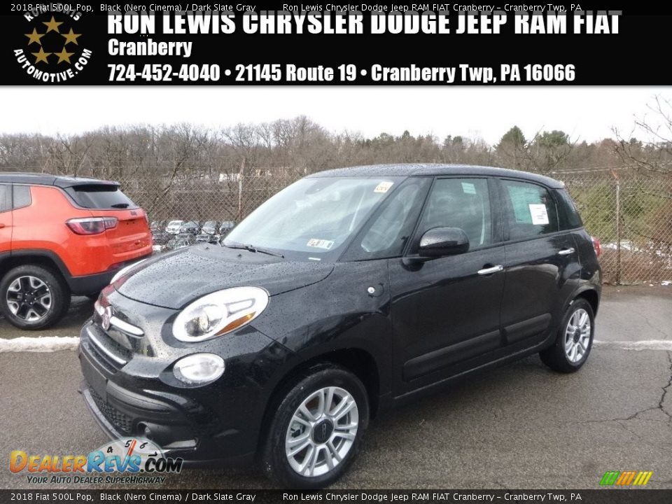 2018 Fiat 500L Pop Black (Nero Cinema) / Dark Slate Gray Photo #1