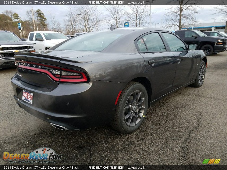 2018 Dodge Charger GT AWD Destroyer Gray / Black Photo #5