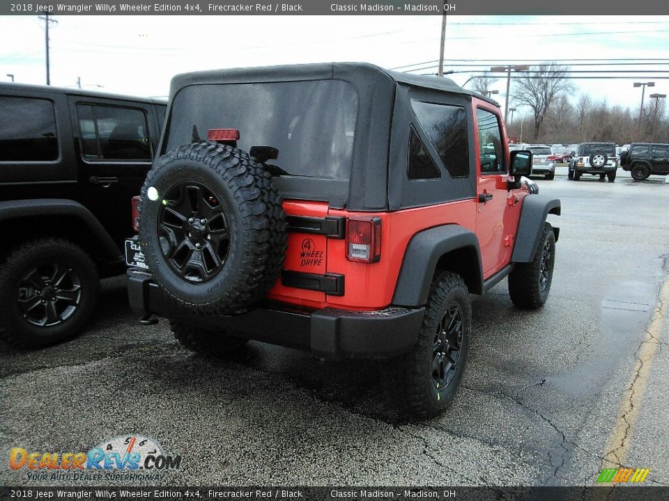 2018 Jeep Wrangler Willys Wheeler Edition 4x4 Firecracker Red / Black Photo #4