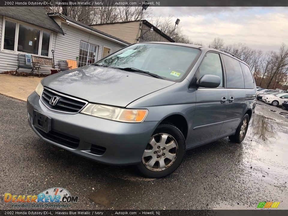 2002 Honda Odyssey EX-L Havasu Blue Metallic / Ivory Photo #1