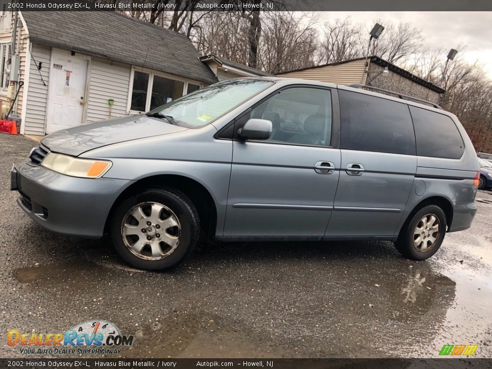 2002 Honda Odyssey EX-L Havasu Blue Metallic / Ivory Photo #2