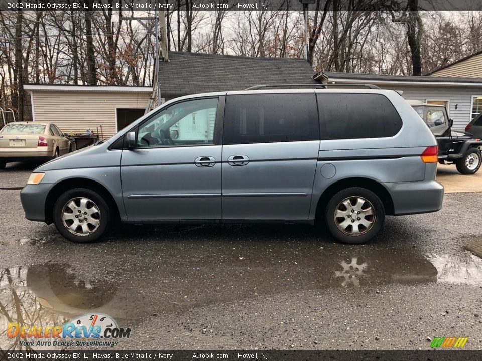 2002 Honda Odyssey EX-L Havasu Blue Metallic / Ivory Photo #3