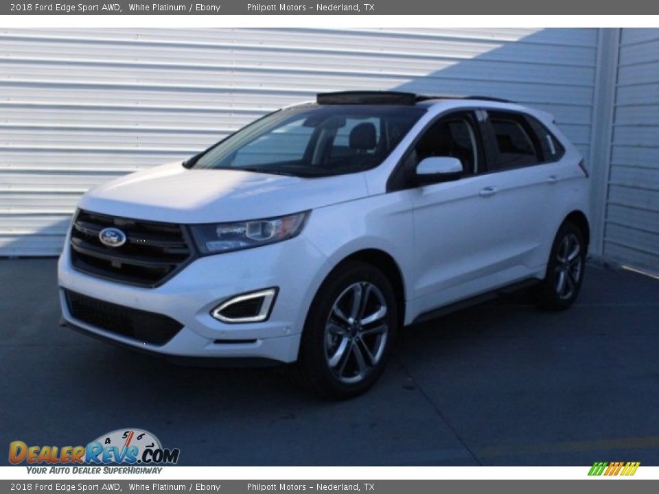 2018 Ford Edge Sport AWD White Platinum / Ebony Photo #3