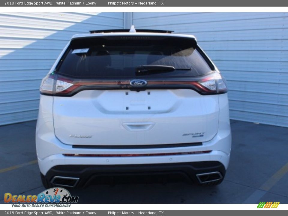 2018 Ford Edge Sport AWD White Platinum / Ebony Photo #7