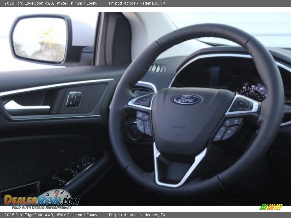 2018 Ford Edge Sport AWD White Platinum / Ebony Photo #27