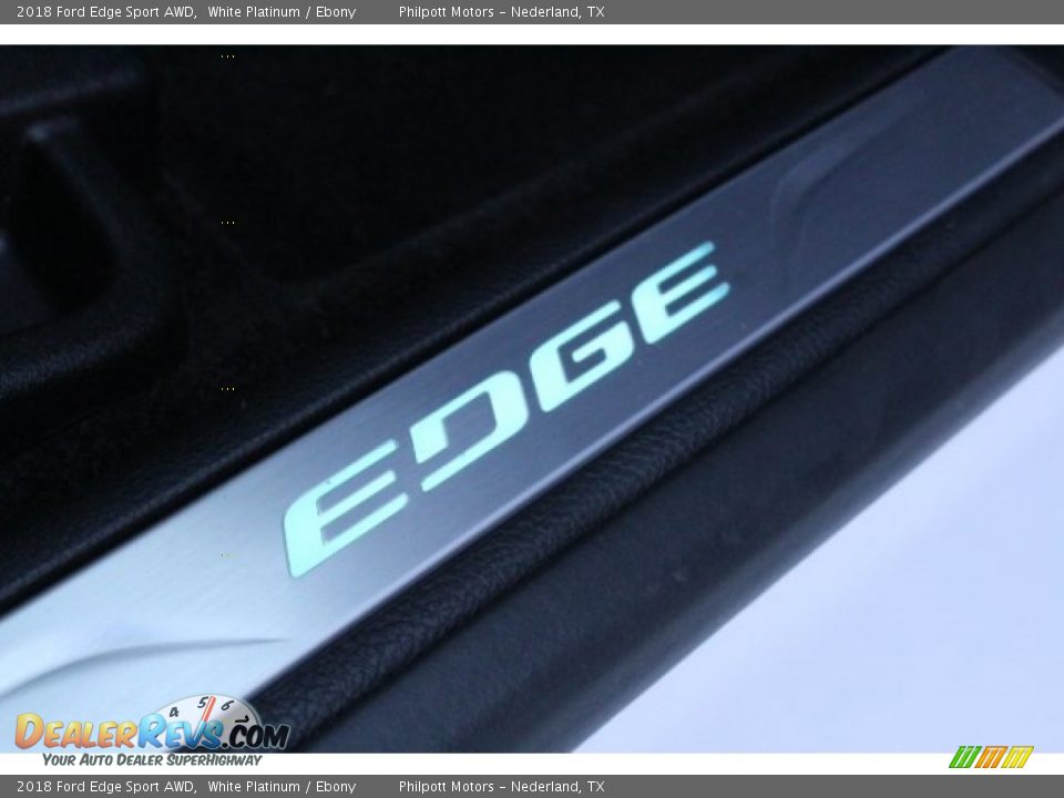2018 Ford Edge Sport AWD White Platinum / Ebony Photo #35