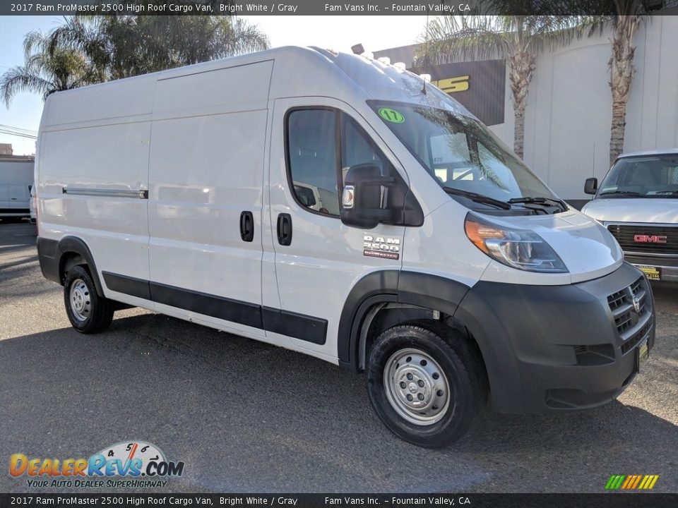 2017 Ram ProMaster 2500 High Roof Cargo Van Bright White / Gray Photo #1