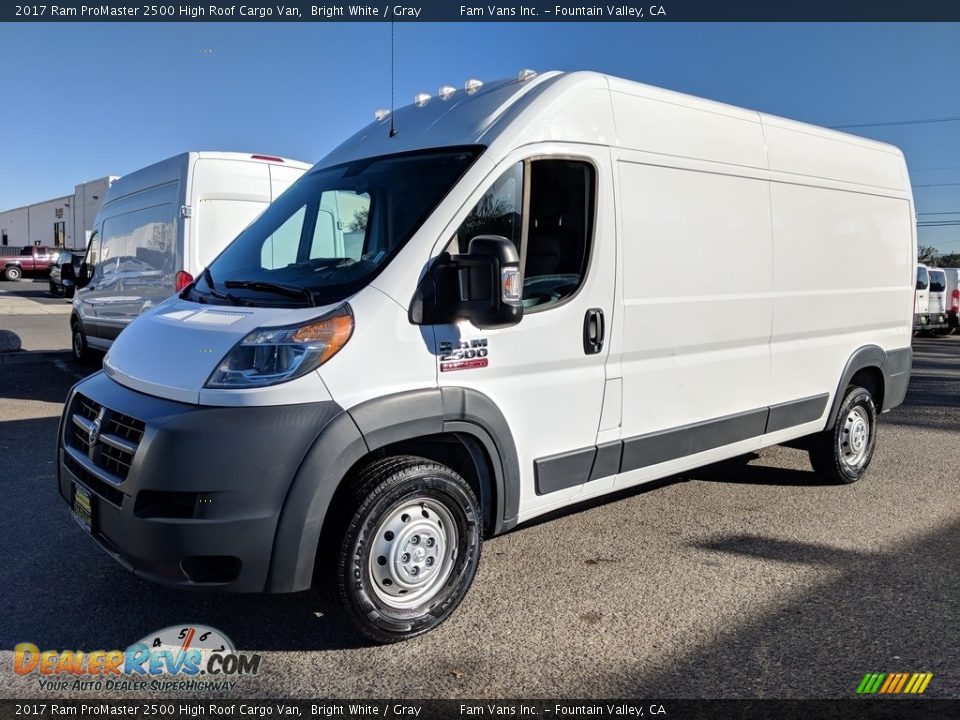 2017 Ram ProMaster 2500 High Roof Cargo Van Bright White / Gray Photo #3