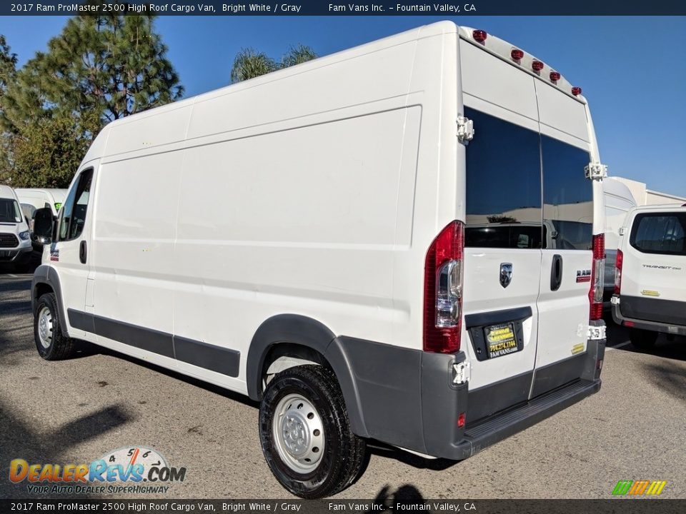 2017 Ram ProMaster 2500 High Roof Cargo Van Bright White / Gray Photo #4