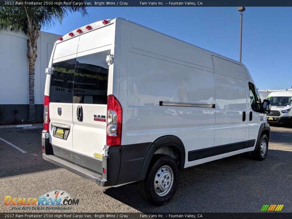 2017 Ram ProMaster 2500 High Roof Cargo Van Bright White / Gray Photo #6